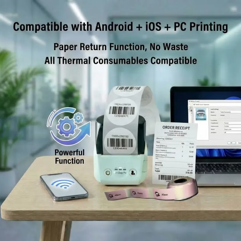 Mini 58mm Receipt Thermal Port - Barcode Printer ulasan dan harga